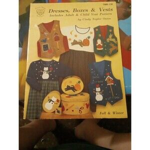 Dresses Taylor Made Designs Sizes S-XL Adult Vests Boxes Easy To Sew Youth 6-14